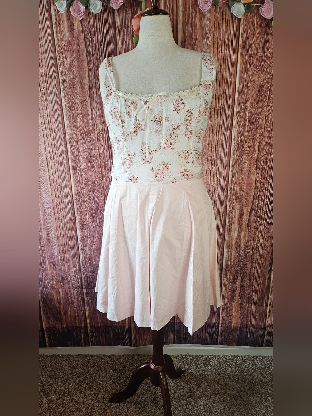NWT Amanda + Chelsea Cotton Blend Mini Skater Skirt Plus Size 18W